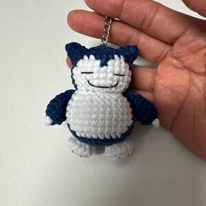 Hand crochet Pokemon Snorlax key chain